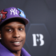 ASAP Rocky poses for a picture as Rihanna celebrates her beauty brands Fenty Beauty and Fenty Skinat Goya Studios on February 11, 2022 in Los Angeles, California. (Photo by Mike Coppola/Getty Images)